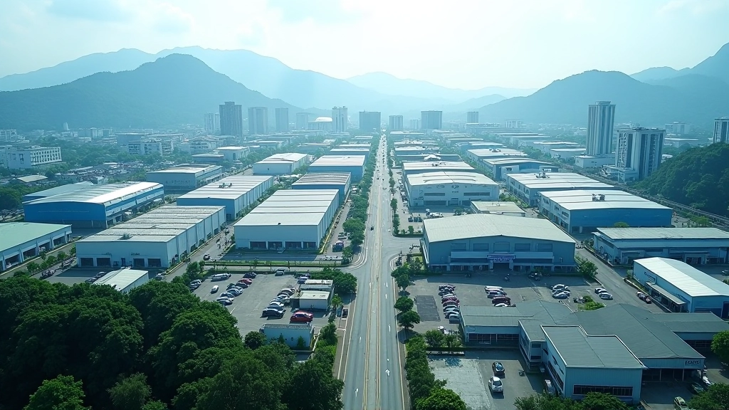 Penang industrial zone with manufacturing facilities