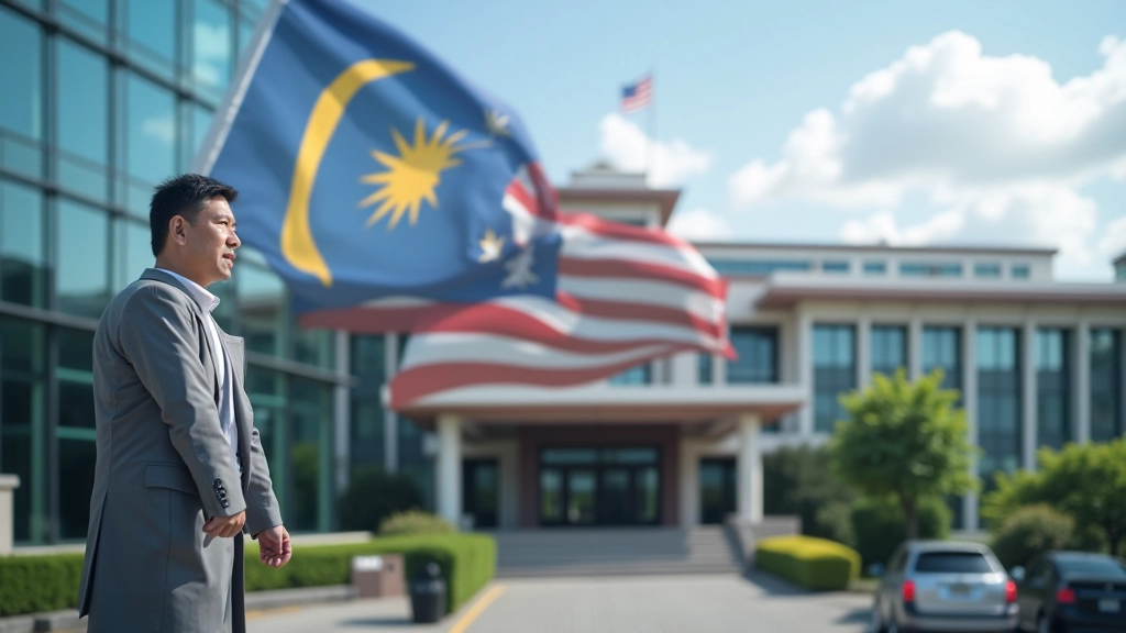Malaysian government building with national flag, representing MIDA headquarters and investment authority