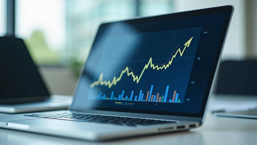 Graph showing foreign direct investment inflow trends with upward trajectory and financial data visualization on screen