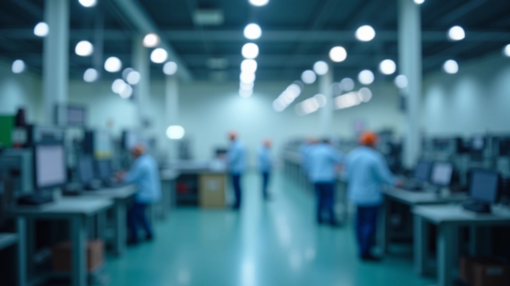 Semiconductor manufacturing facility with clean room technology, microchip production equipment, advanced industrial setting